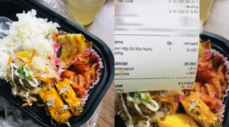 Lên mạng đặt đồ ăn, cô gái 'la ó' vì nhận về suất cơm có miếng dứa còn nguyên vỏ