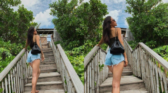 Tiểu Vy lăng xê lại mốt quần “Katun” siêu hot một thời khoe chân dài miên man