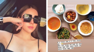 Không sơn hào hải vị, Phanh Lee khoe bữa cơm giản dị do chồng đại gia đích thân vào bếp