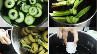 Cắt bí đao thành khoanh dày đem đun với mía, lá dứa lấy nước uống giúp thải độc cơ thể, đẹp da