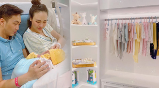 Vừa mới chào đời, tiểu công chúa nhà Cường Đô La đã được sắm tủ quần áo sang chảnh