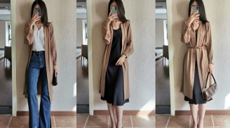Chỉ với một chiếc váy sơ mi, cô nàng này đã có đến vài kiểu mix đồ xinh đẹp