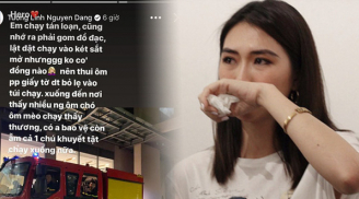 Giữa đêm, Hoa hậu Tường Linh hốt hoảng thu gom đồ đạc “chạy loạn” vì khu chung cư báo cháy