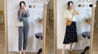 Lên lịch sẵn đồ cho cả tuần đi làm, các nàng không còn tốn thời gian nghĩ xem 'mặc gì mỗi sáng'