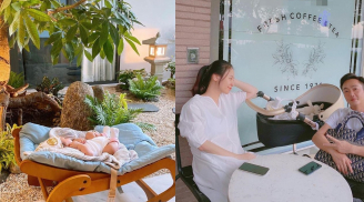 Đàm Thu Trang tiếp tục hé lộ thêm hình ảnh của con gái nhưng góc nghỉ ngơi sang chảnh chiếm trọn spotlight