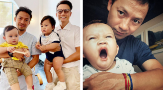 Về quê ở ẩn, Tiến Đạt bất ngờ gia nhập hội 'dân chơi bỉm sữa', khoe biểu cảm của con trai gây chú ý