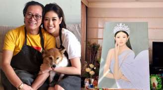 Bố ruột của Khánh Vân trổ tài vẽ chân dung con gái, thành quả khiến ai cũng ngỡ ngàng