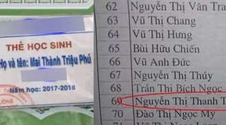 Thêm một người 'ghi danh' vào hội người có cái tên độc- lạ, đọc lên đã thấy tương lai nhiều tiền