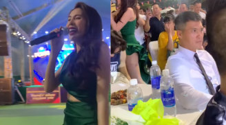 Công Vinh gây xôn xao vì gương mặt 'không cảm xúc' khi thấy bà xã Thủy Tiên diện váy siêu ngắn biểu diễn