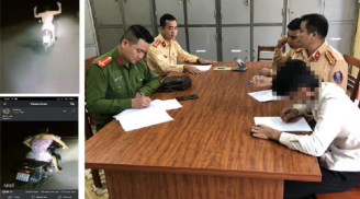 Phạt 9 triệu đồng nam thanh niên mặc váy hồng đi xe máy buông 2 tay