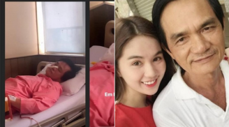 Ngọc Trinh bỏ công việc, túc trực liên tục trong bệnh viện để chăm sóc cha ruột phẫu thuật