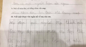 Con trai làm văn tả mẹ khiến dân mạng cười ngất, bình phẩm: 'Mới tí tuổi đầu đã dẻo miệng nịnh nọt'