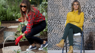Là Đệ nhất phu nhân Mỹ nhưng bà Melania Trump có lúc diện đồ bình dân đến lạ