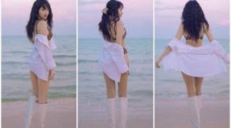 Đi boots mặc váy xưa rồi, sao Việt còn diện boots với bikini và ra biển đầy phong cách