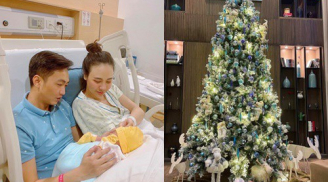 Khoảnh khắc con gái Cường Đô La nằm 'chill' sương sương dưới cây thông Noel 'khủng' gây sốt