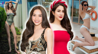 Đam mê diện bikini khoe dáng sau sinh, Hà Hồ và Diệp Lâm Anh bị 'bóc mẽ' khuyết điểm trên cơ thể