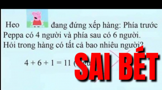 Cô giáo chấm kết quả 4+6+1 = 11 là sai, học sinh 'mắt tròn mắt dẹt' khi biết đáp án chuẩn