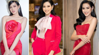 Đỗ Thị là xứng danh 'nữ hoàng của màu đỏ' khi tích cực lăng xê thiết kế tôn làn da trắng ngần