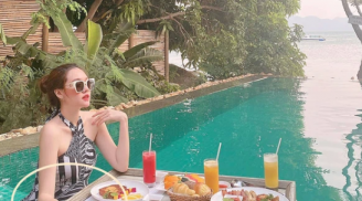 Khoe bức ảnh sống ảo sang chảnh, Á hậu Tường San để lộ vòng 2 to rõ trong những tháng giữa thai kì