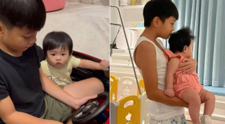 Subeo đèo em gái trên xế hộp, vẻ mặt căng thẳng của Suchin khiến nhiều người bật cười