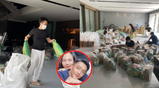 Cường Đô La biến biệt thự tiền tỷ thành kho lương thực, tất bật đồ hỗ trợ bà con khó khăn