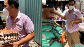 Người lao động nghèo ở xóm ve chai cảm động nhận quà và lời hỏi thăm ân cần từ Quyền Linh