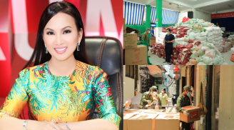 Em gái tỷ phú của Cẩm Ly tiếp tục tặng hàng trăm tấn lương thực và tiền mặt cho bà con 3 tỉnh