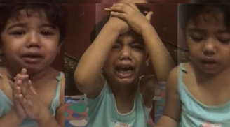 CLIP: Bị tát vì học toán kém, bé gái khóc thét trong sợ hãi “xin làm ơn nhẹ tay với con”