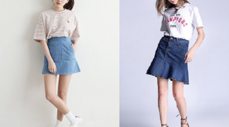 Chân váy jean - thời trang cực yêu trong mùa hè