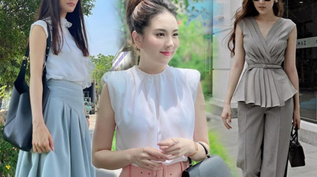 Học các chị đẹp của Vbiz diện áo sát nách ngày hè vừa che bắp tay to lại đảm bảo thanh lịch