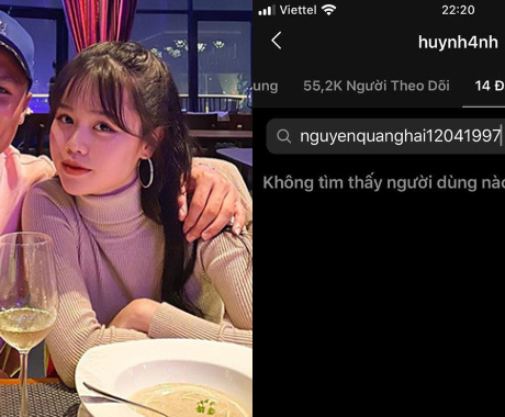 Sau loạt động thái rạn nứt, Huỳnh Anh đã theo dõi lại Quang Hải, đặt lại trạng thái hẹn hò trong đêm