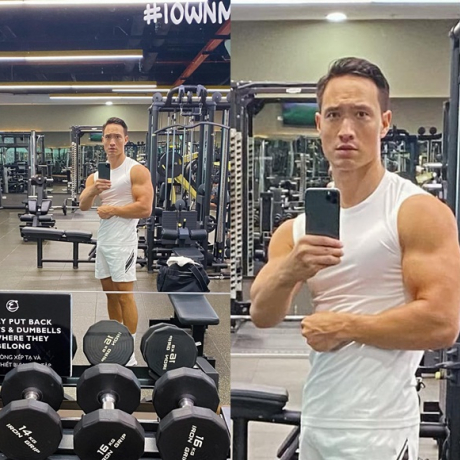 Kim Lý khoe dung mạo điển trai của ông bố bỉm sữa, tiết lộ tập gym để chăm sóc tổ ấm